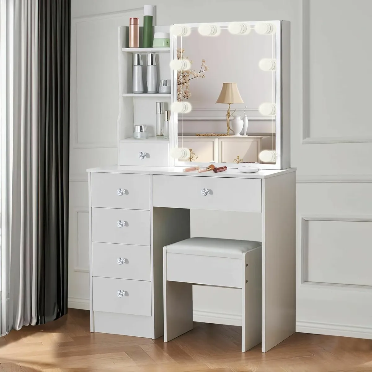 Dressing Table LED Lights, Vanity Table wooden - Image 1
