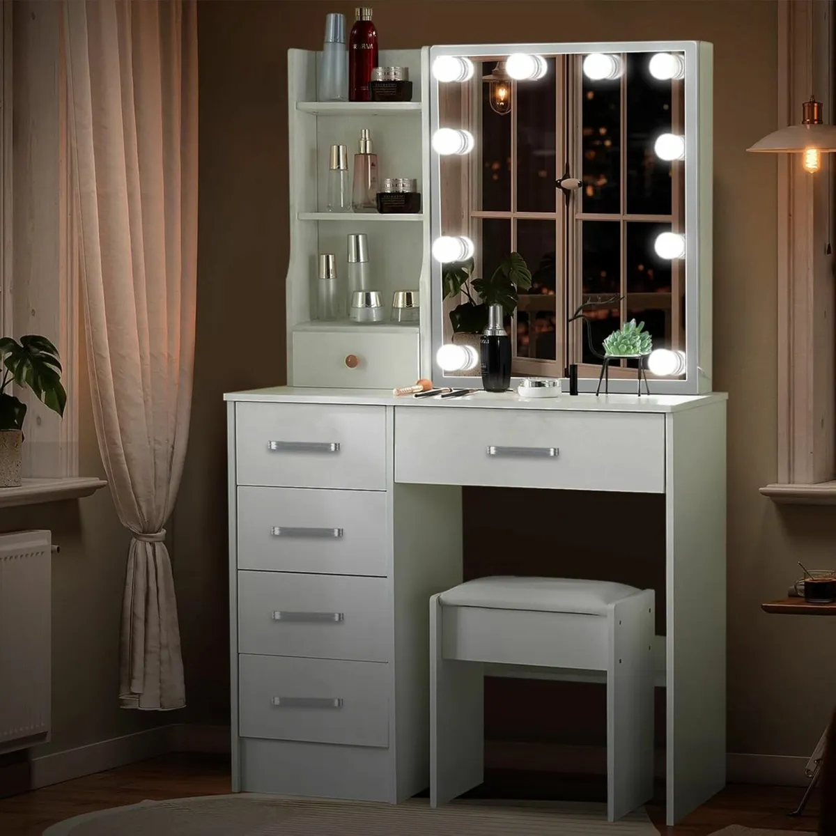 Dressing Table LED Lights, Vanity Table wooden - Image 3