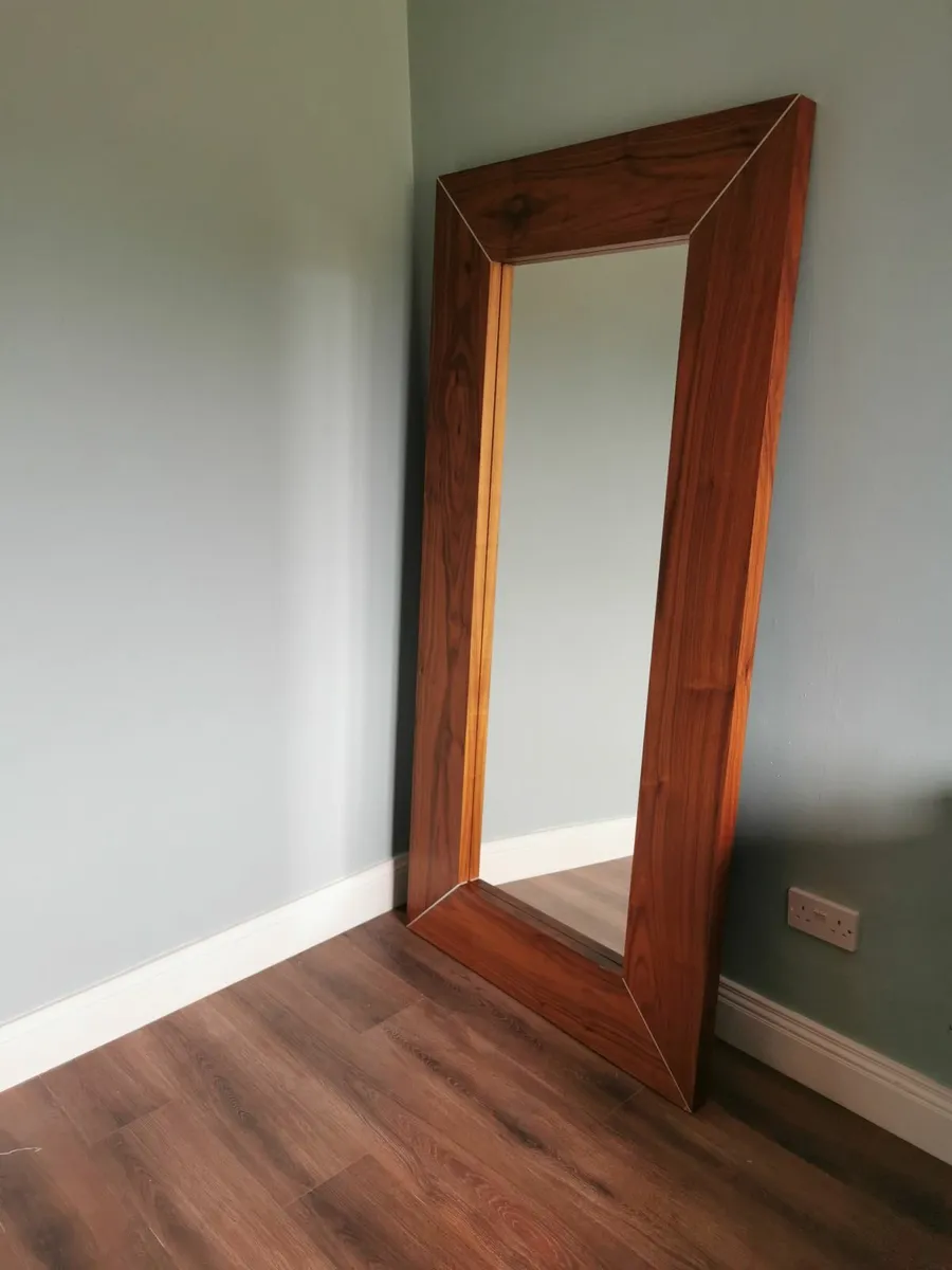 Large Fullbody Mirror Walnut Veneer - Image 1