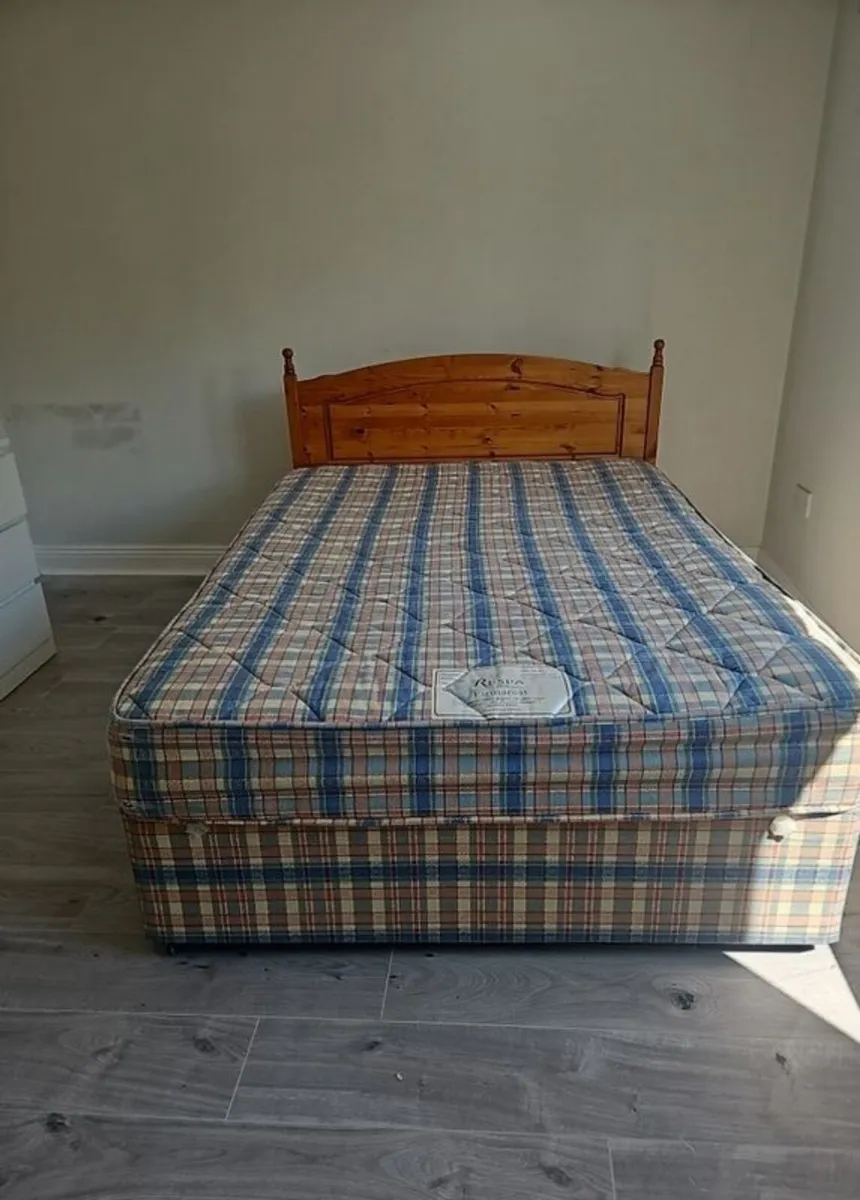 Double Divan Bed plus Headboard ( 2 for sale) - Image 1