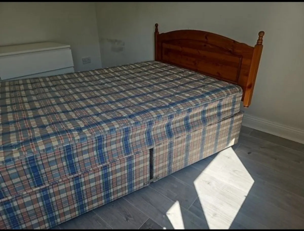 Double Divan Bed plus Headboard ( 2 for sale) - Image 2