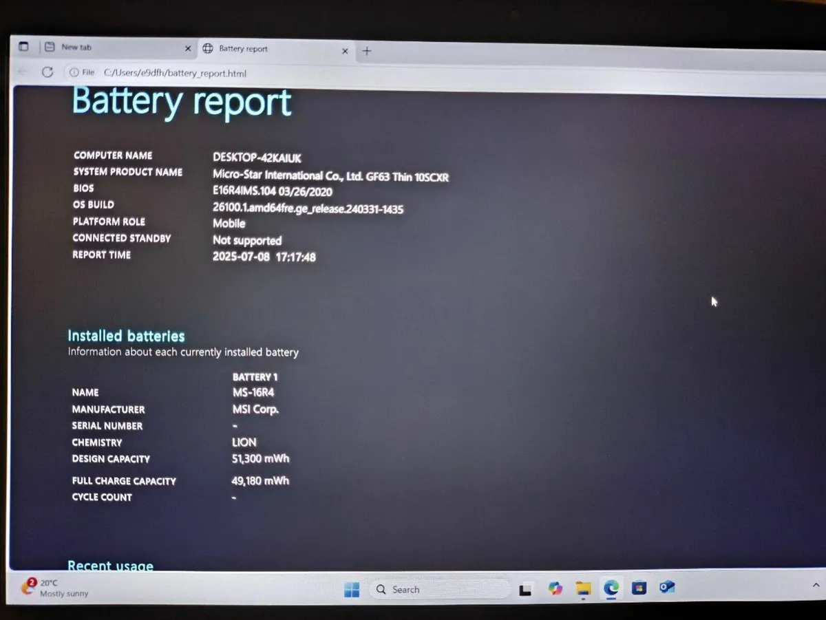 Gaming Laptop MSI GF 63 Thin GTX 1650 - Image 3