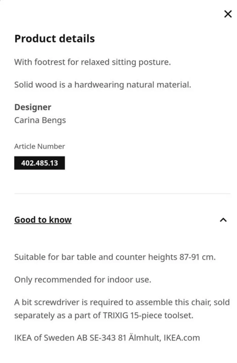 Ikea Ingolf Pine bar stools (4 for sale) - Image 4