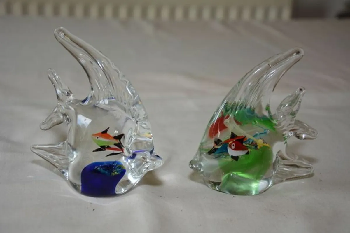 Murano glass two fish - Image 1