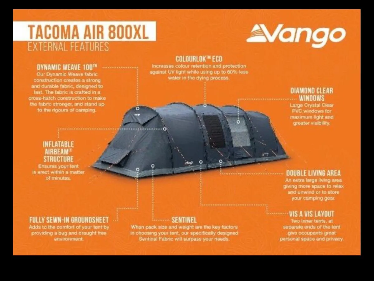 VANGO TACOMA AIR 800XL TENT PACKAGE 2025 - Image 4