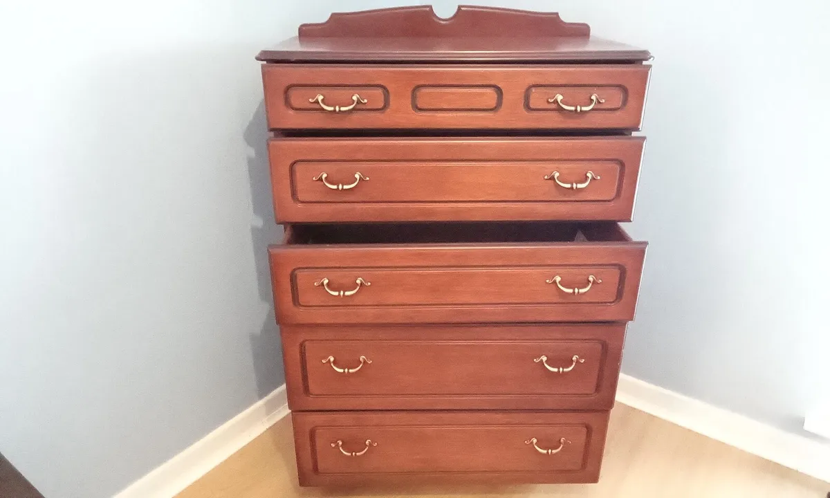 Mahogany 5 drawer dressing table. - Image 2