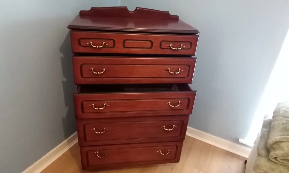 Mahogany 5 drawer dressing table. - Image 3