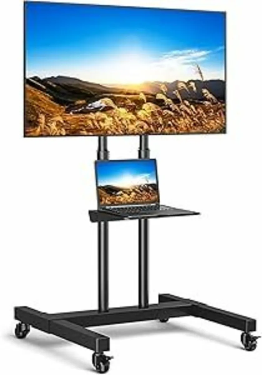 Tall TV Stand Wheels 32-80 inch Flat Curved TVs - Image 3