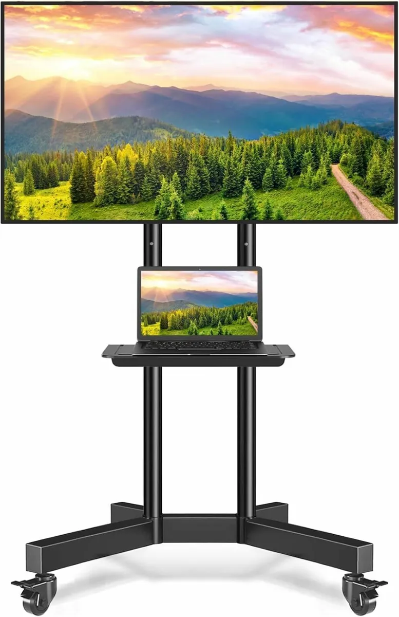 Mobile TV Stand Wheels 32-80 Inch Smart Flat - Image 3