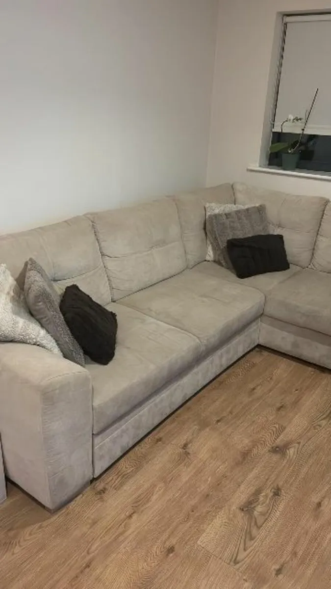 Corner sofa bed with storage - Image 1