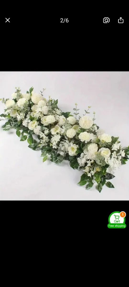 Artificial white flowers - Image 1