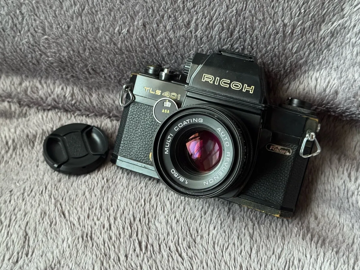 Rare Ricoh TLS 401 + Auto Revuenon 50mm f/1.8 - Image 1