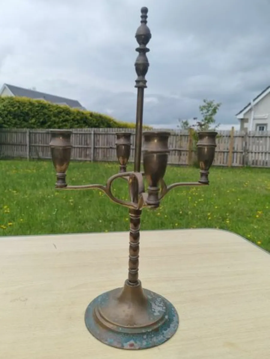 Vintage Brass Candlestick Peerage England - Image 1