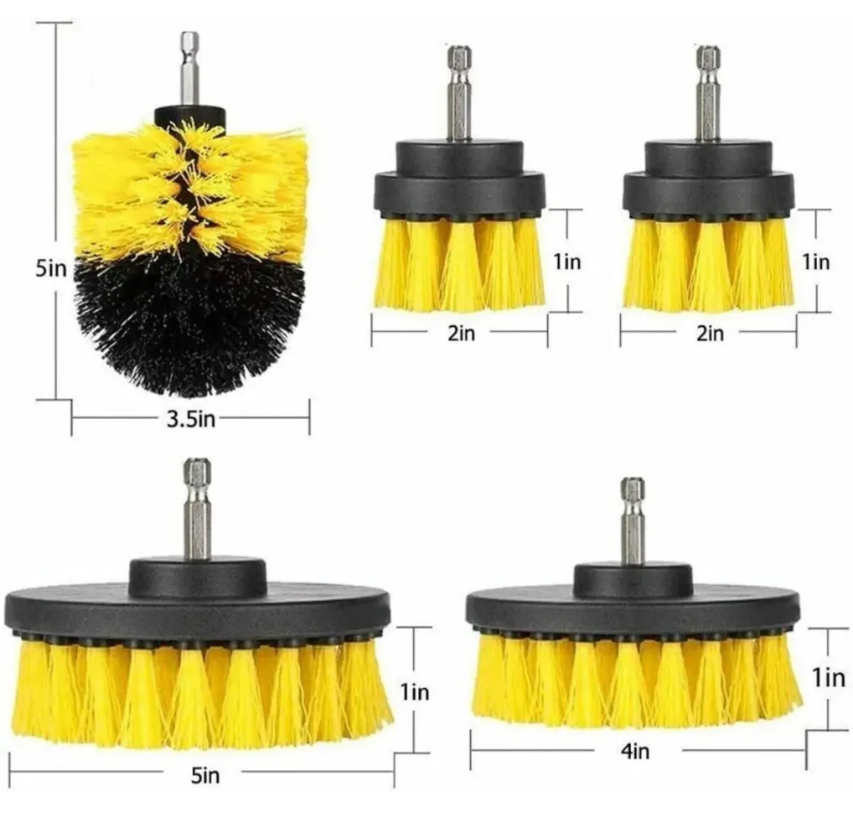 5PCS Drill Attachment Cleaning Brush Kit NEW - Image 3