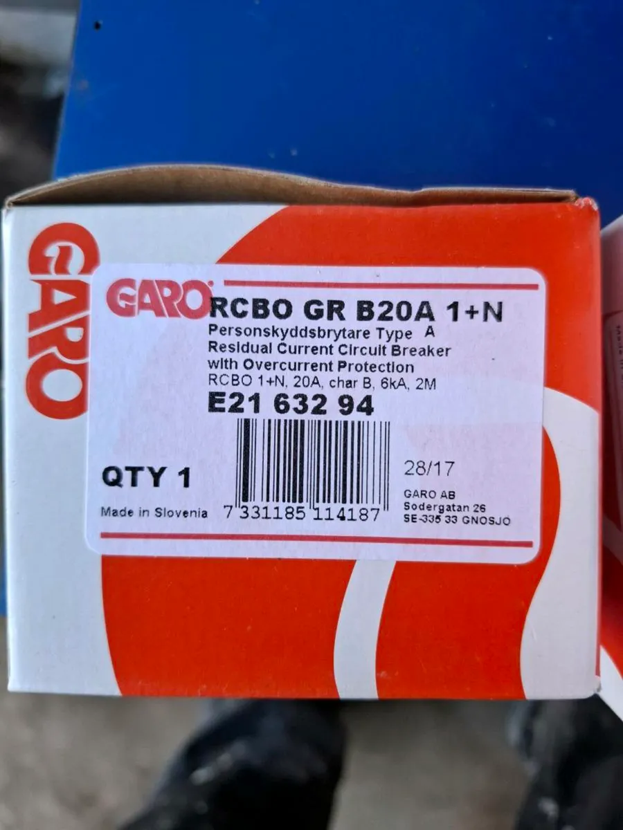 20 Amp breaker (RCBO, 2 Module, 2 Pole.) - Image 2
