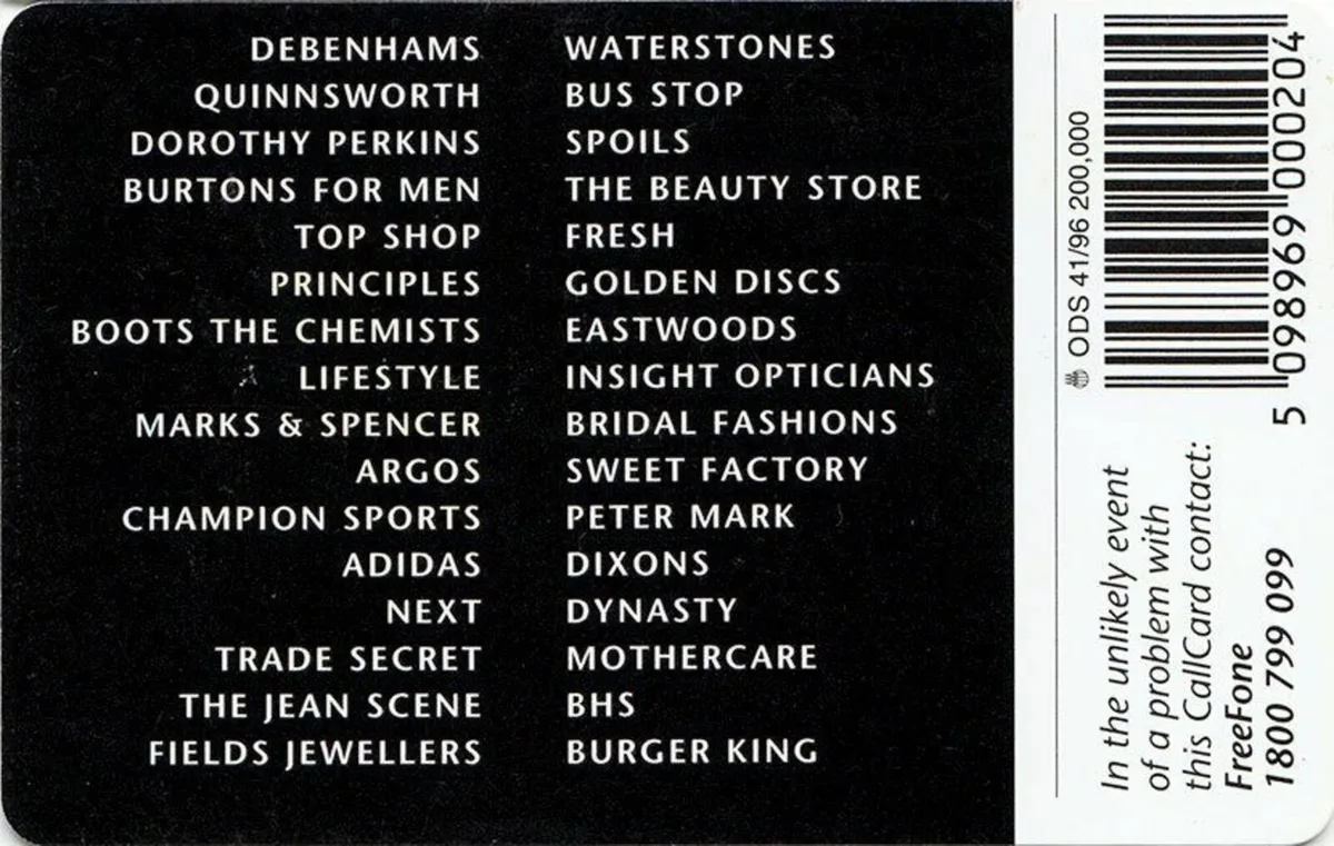 Jervis Shopping Centre, call card, Free Post - Image 2
