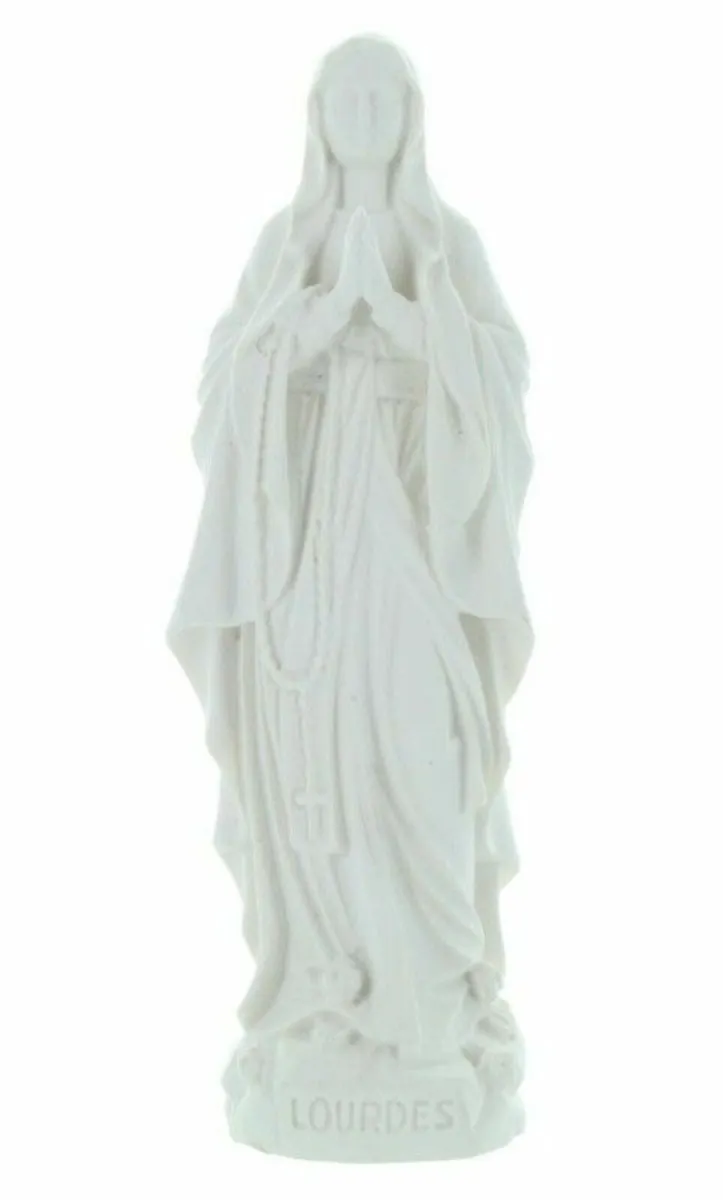 Lady Of Lourdes In White Resin, Free Post - Image 4