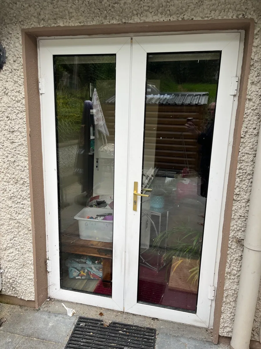 PVC French double doors - Image 1