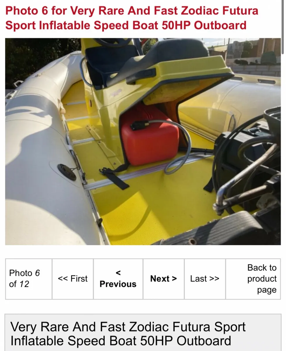 Zodiac futura mk2  Rib fletcher arrow sport bravo - Image 3