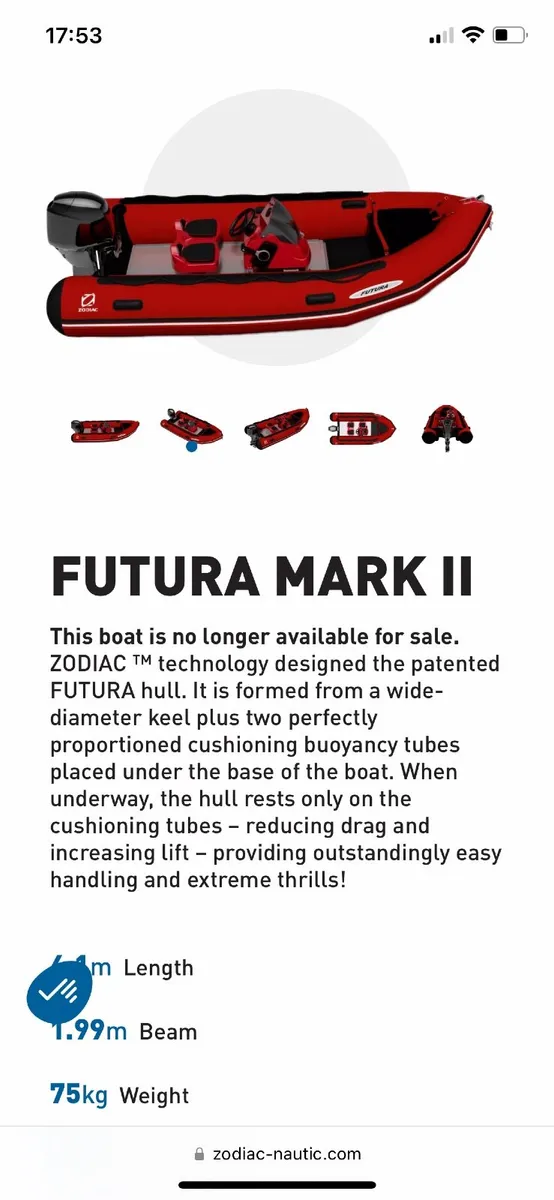 Zodiac futura mk2  Rib fletcher arrow sport bravo - Image 4