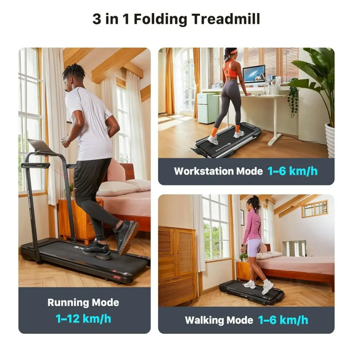 Mobvoi Home Treadmill - 3 in 1 Foldable Treadmill