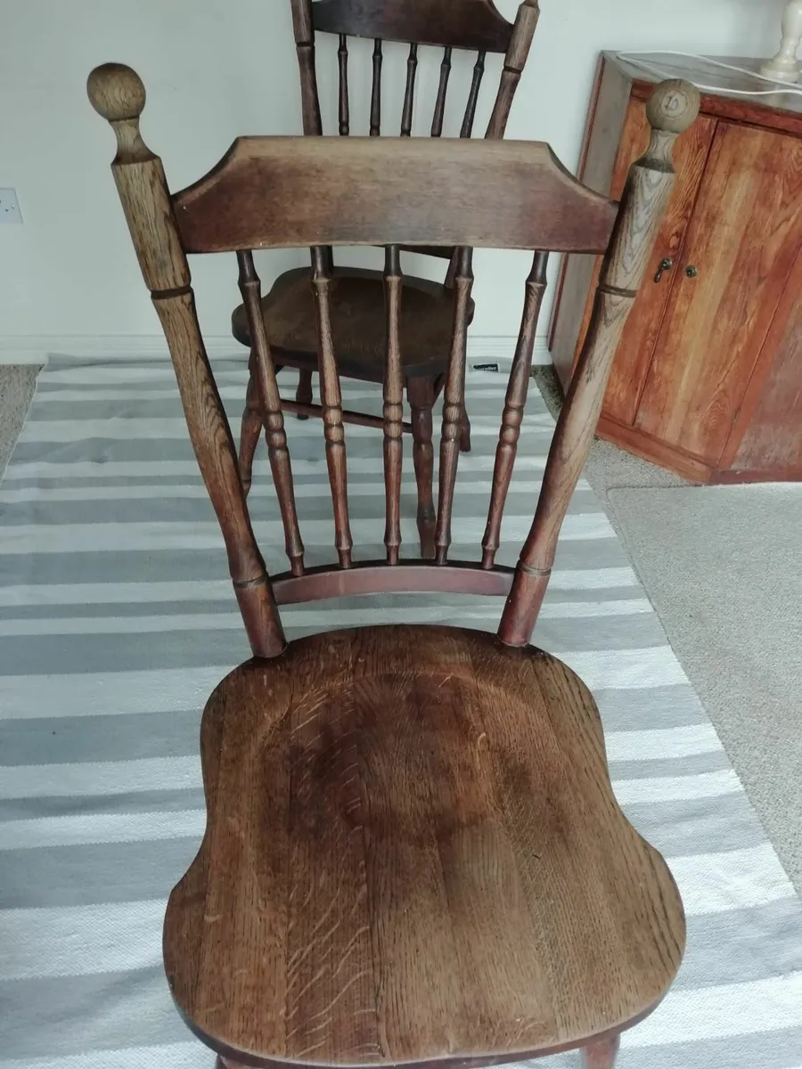 Pair of Dutch Oak chairs - Image 4