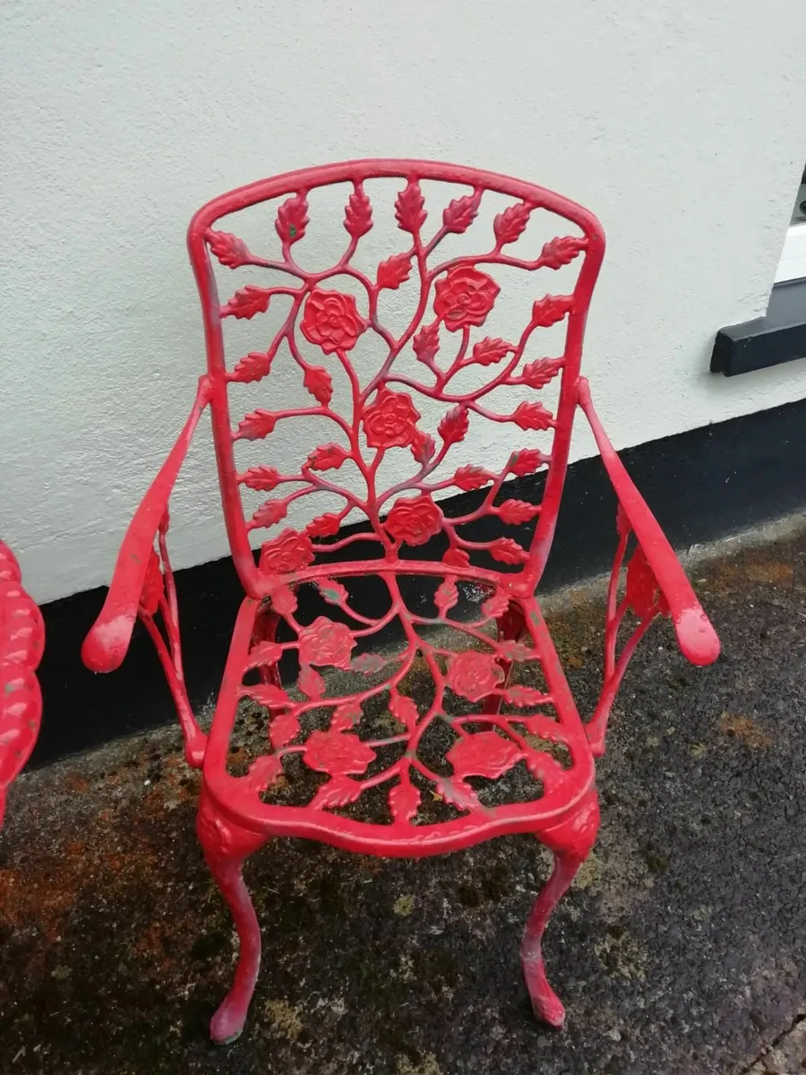 Red cast iron bistroset - Image 2