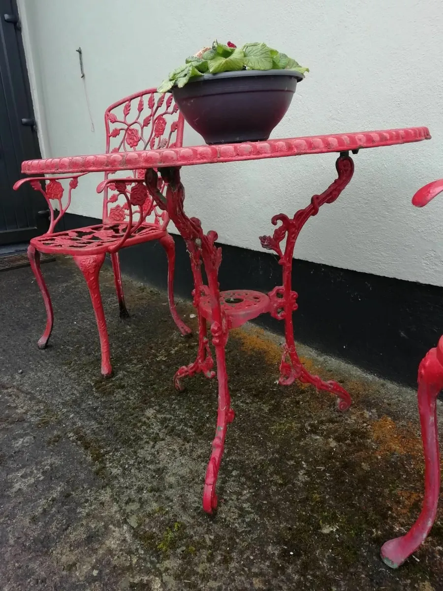 Red cast iron bistroset - Image 3