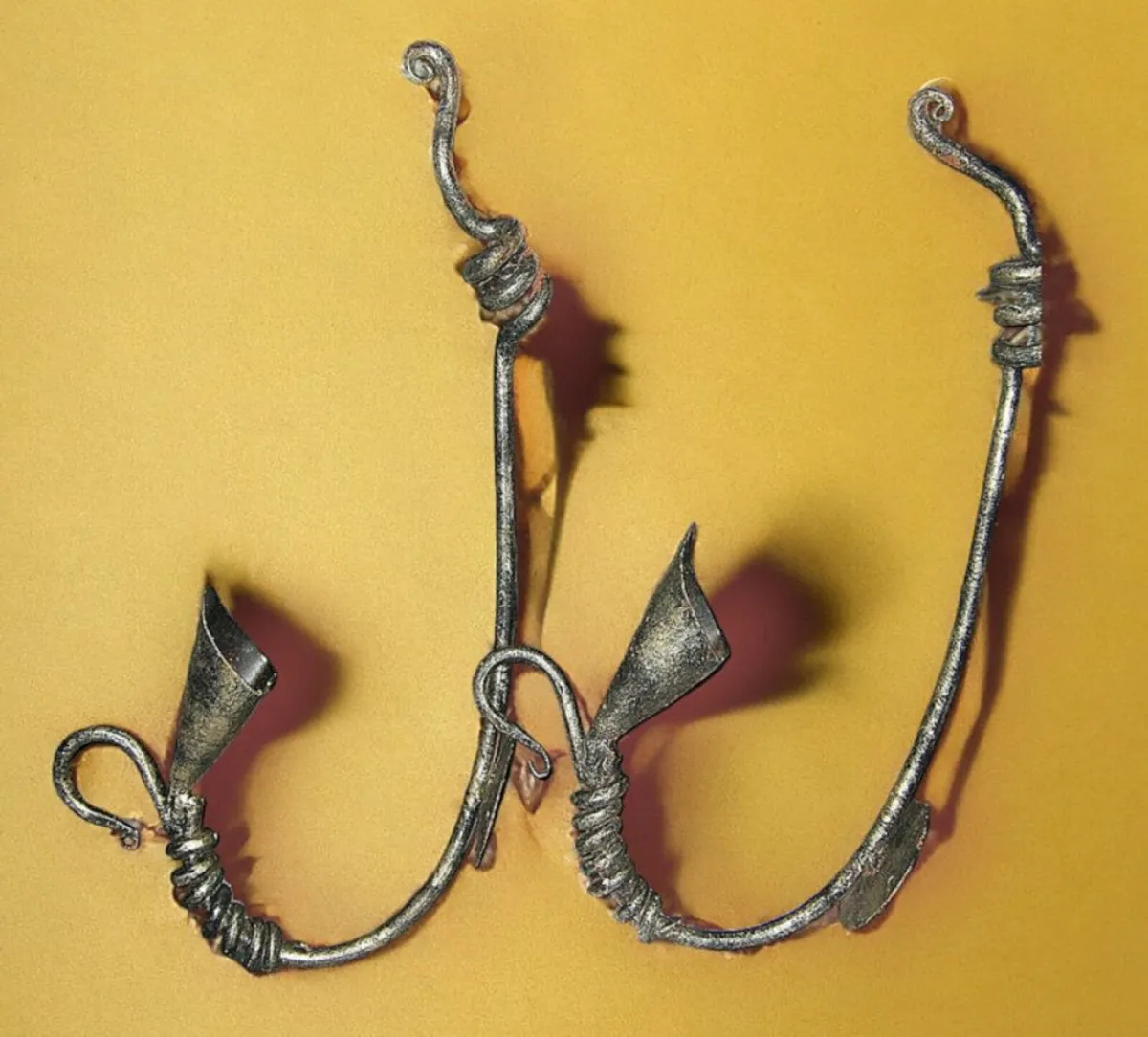 Vintage Pair Cast Iron Candle Sconces - Image 3