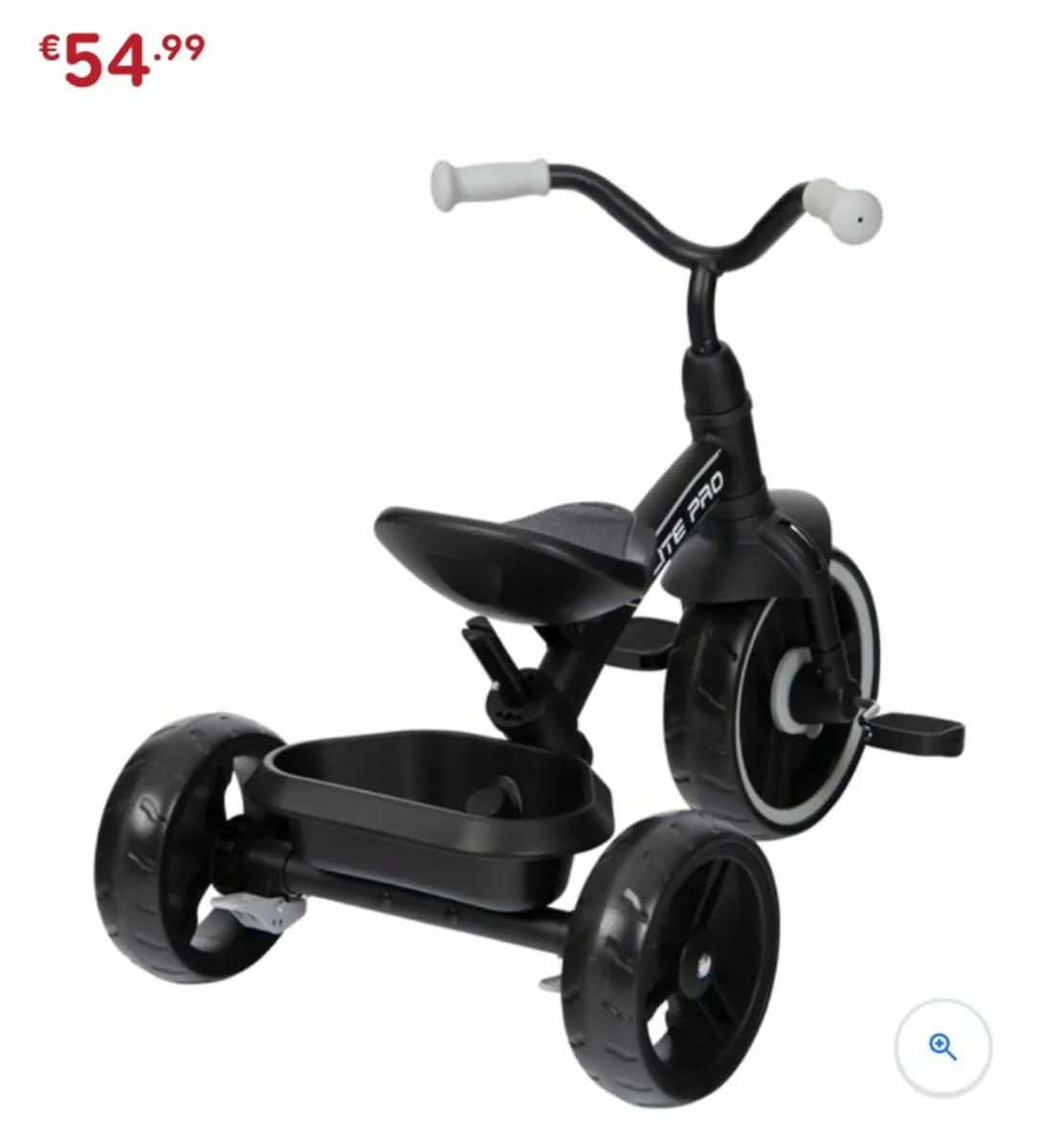 QPlay Elite Pro 2-in-1 Trike Push Bar Black - Image 2
