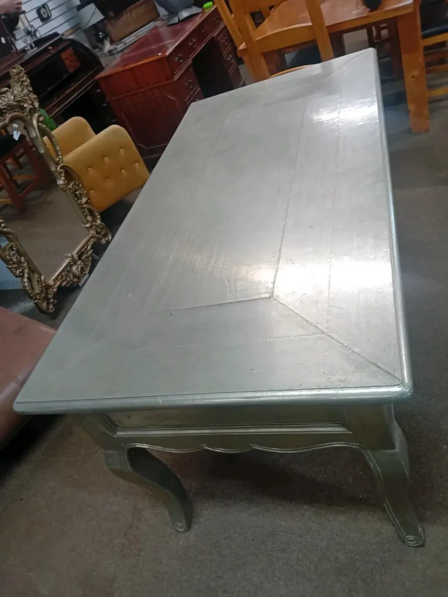 Large Decorative Aluminium Office Desk - Image 2