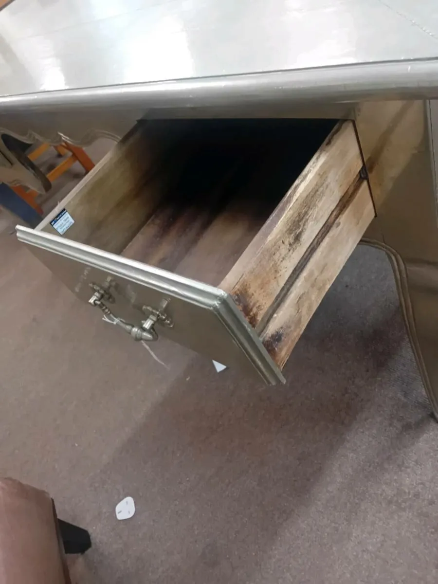 Large Decorative Aluminium Office Desk - Image 4