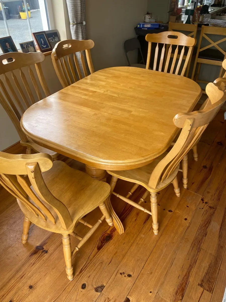 6 Seater Table and Chairs - Image 1