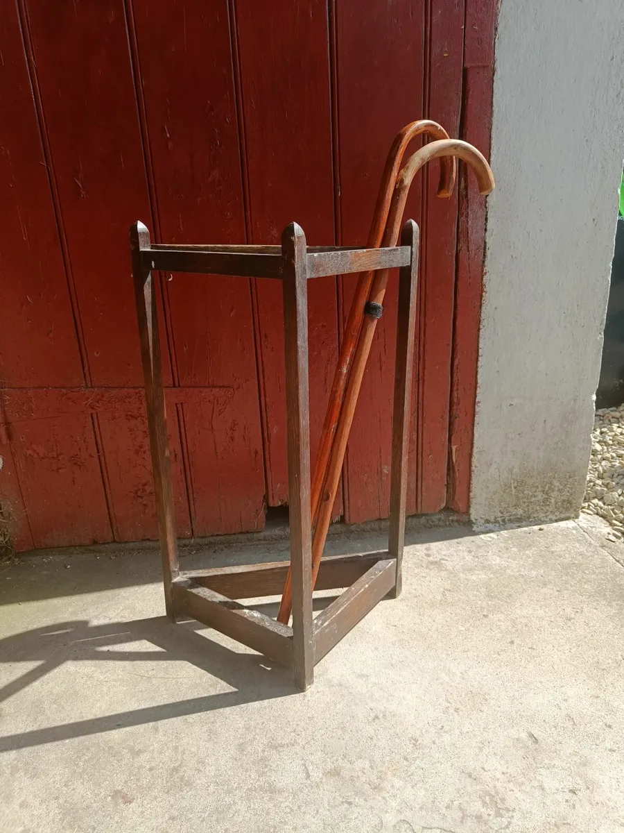 Umbrella stand and walking sticks - Image 1