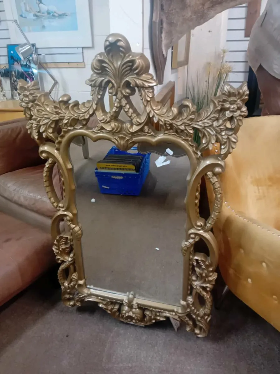 Large Decorative Gilt Mirror