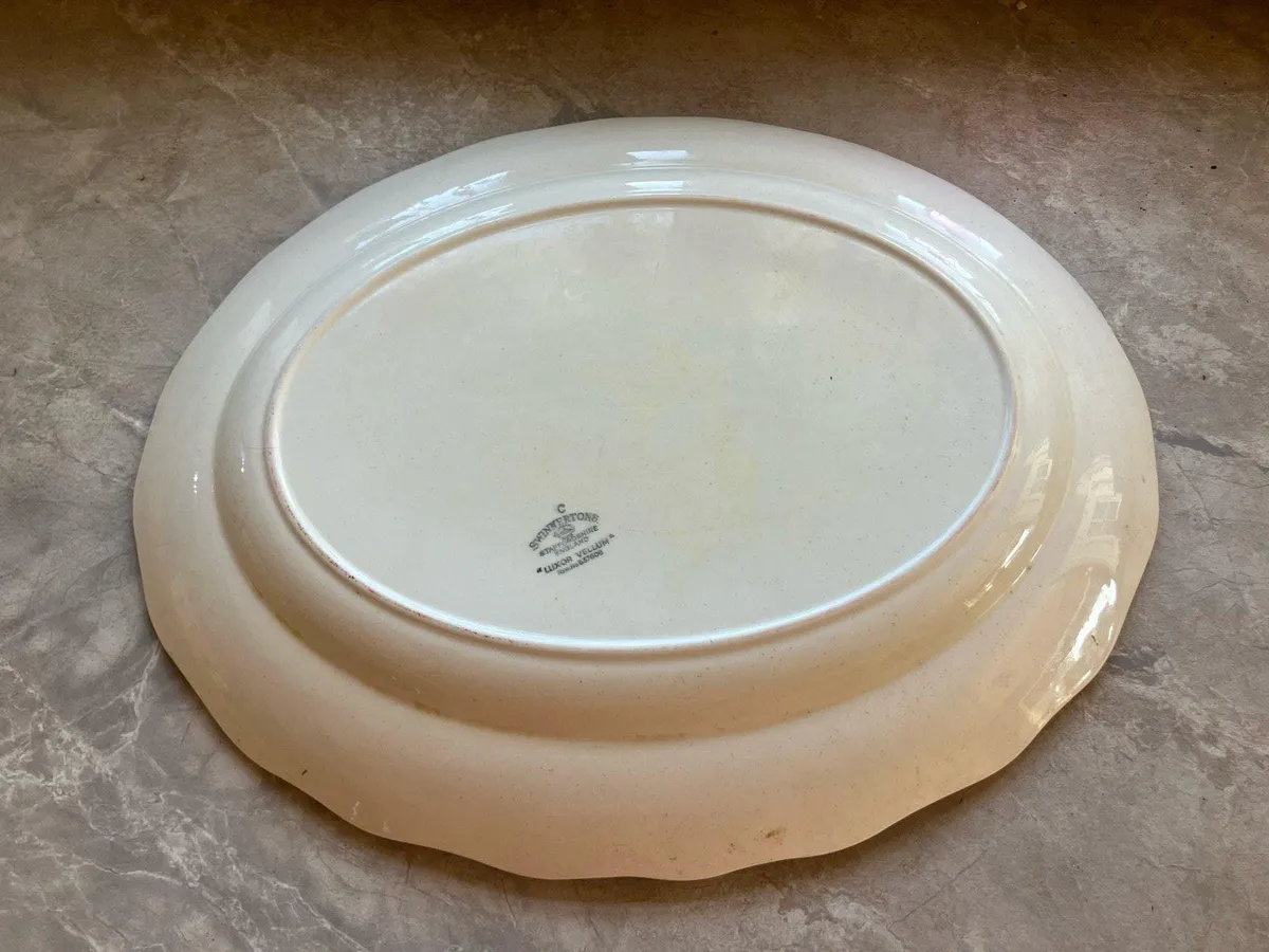 Vintage Staffordshire serving plate decorative - Image 2