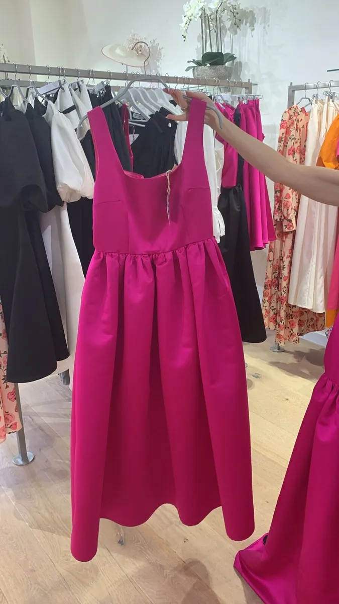 Pink Satin Dress Cobbler’s Lane UK 12 - Image 2