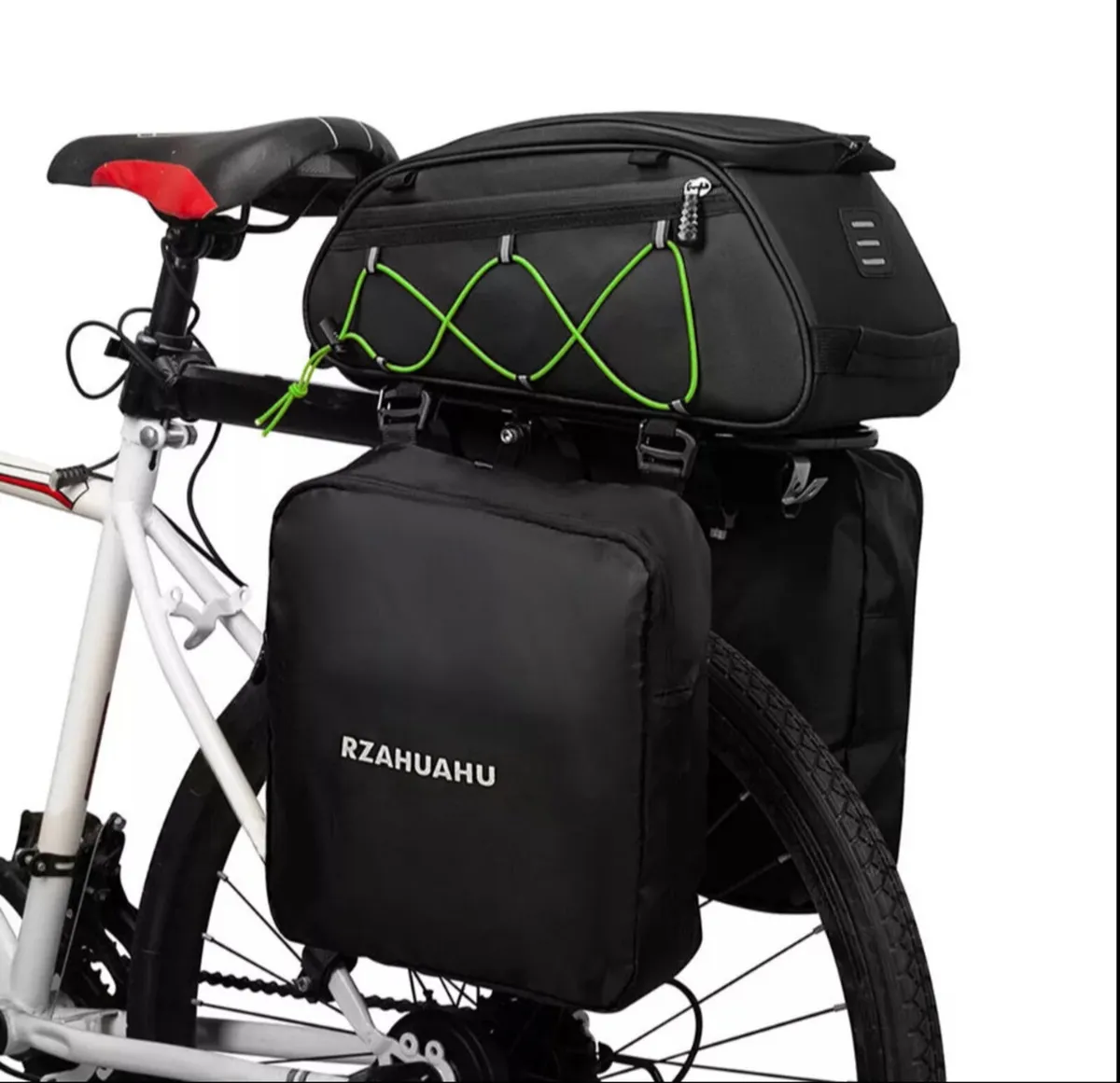 3 In 1 Bike Pannier Bag Bicycle Rear Rack Bag NEW - Image 1