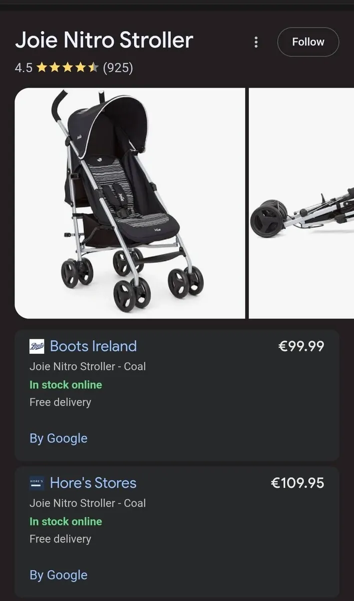 Joie Nitro Stroller
+ pram clips + blanket ALL NEW - Image 1