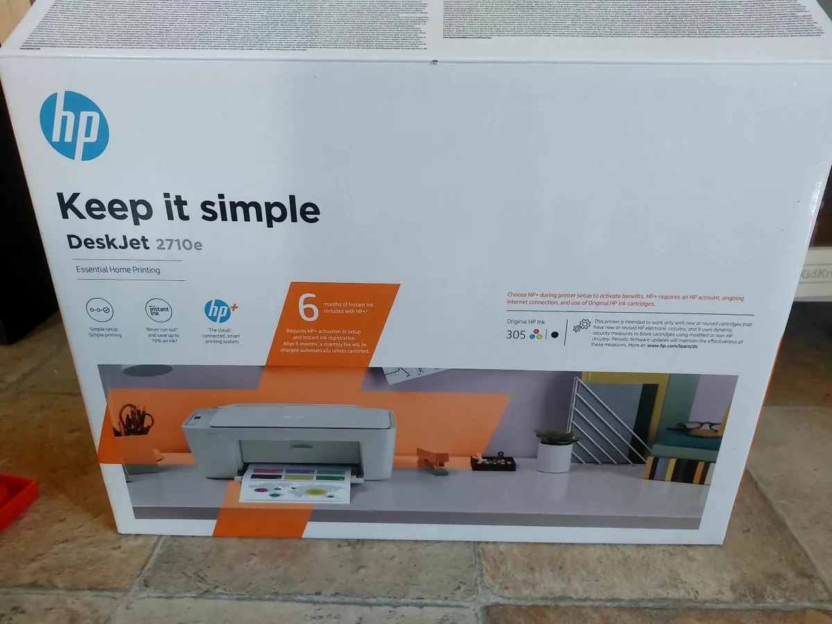Printer- HP2710e with Ink - Image 1