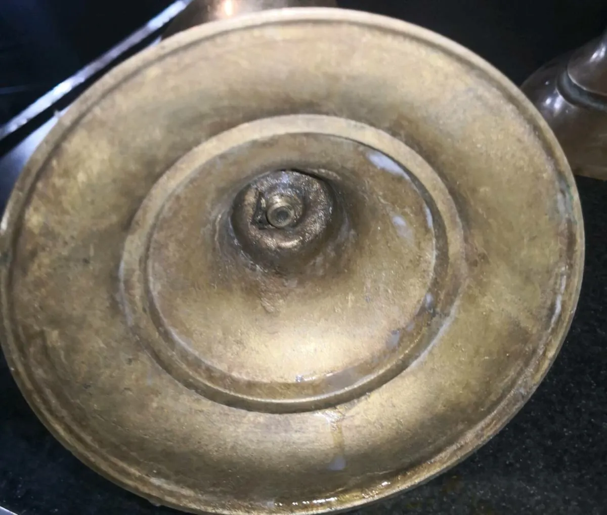 Pair of brass candlesticks 20cm - Image 3