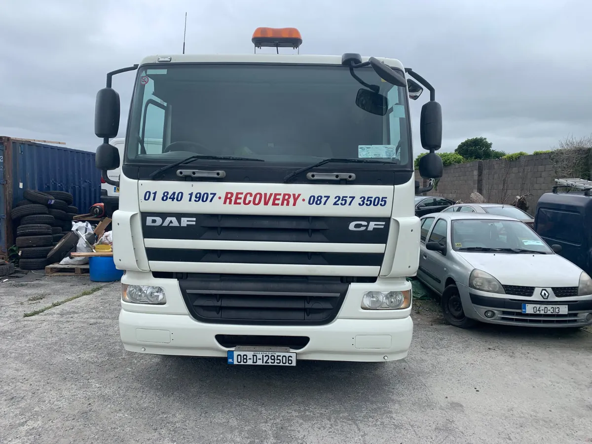 2008 DAF  FLAT BODY CRANE TRUCK - Image 1