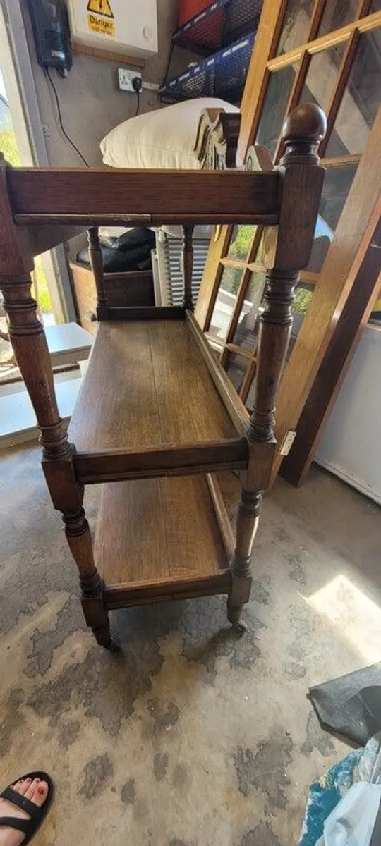 Mahogony drinks trolley - Image 2