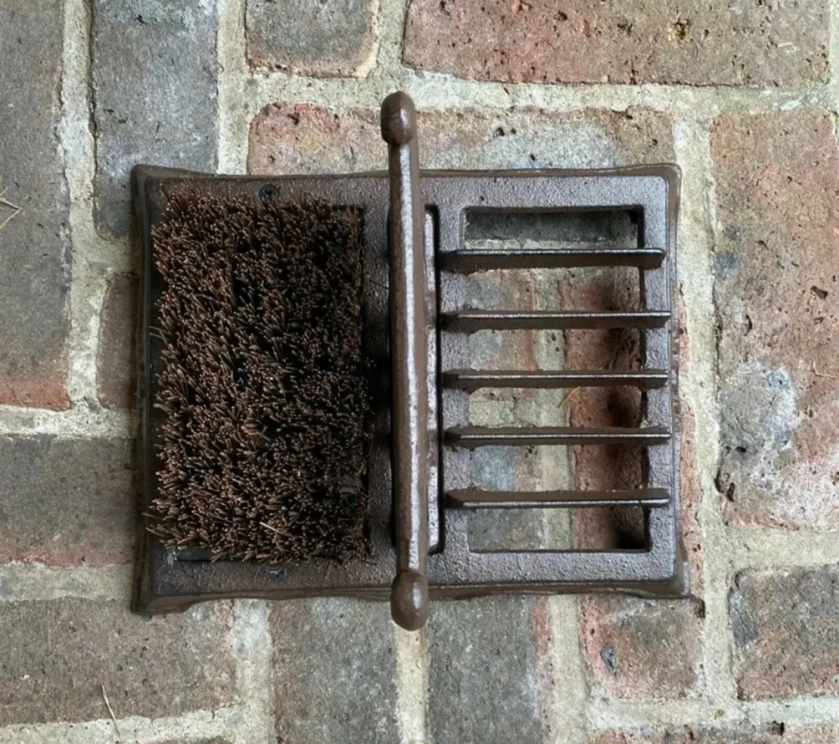 Vintage Style Cast Iron Boot Scraper & Brush - Image 4
