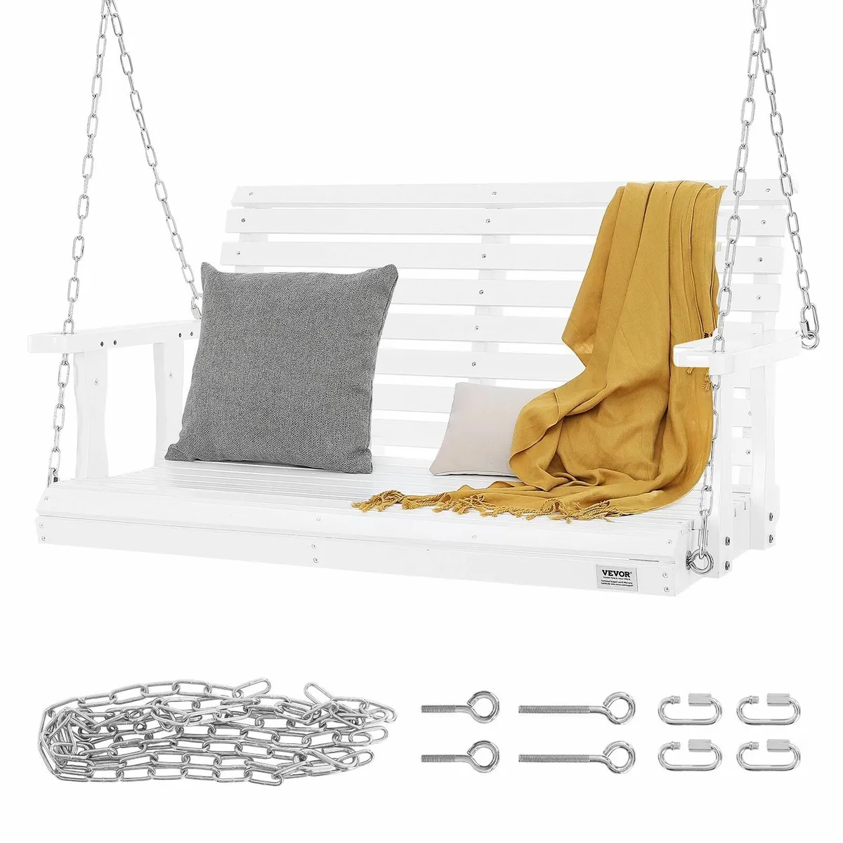 Wooden Porch Swing 4 ft, Patio bench swing - Image 4