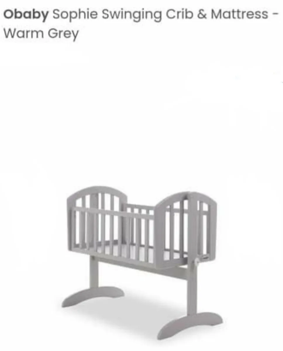 Childs crib and mattress - Image 3