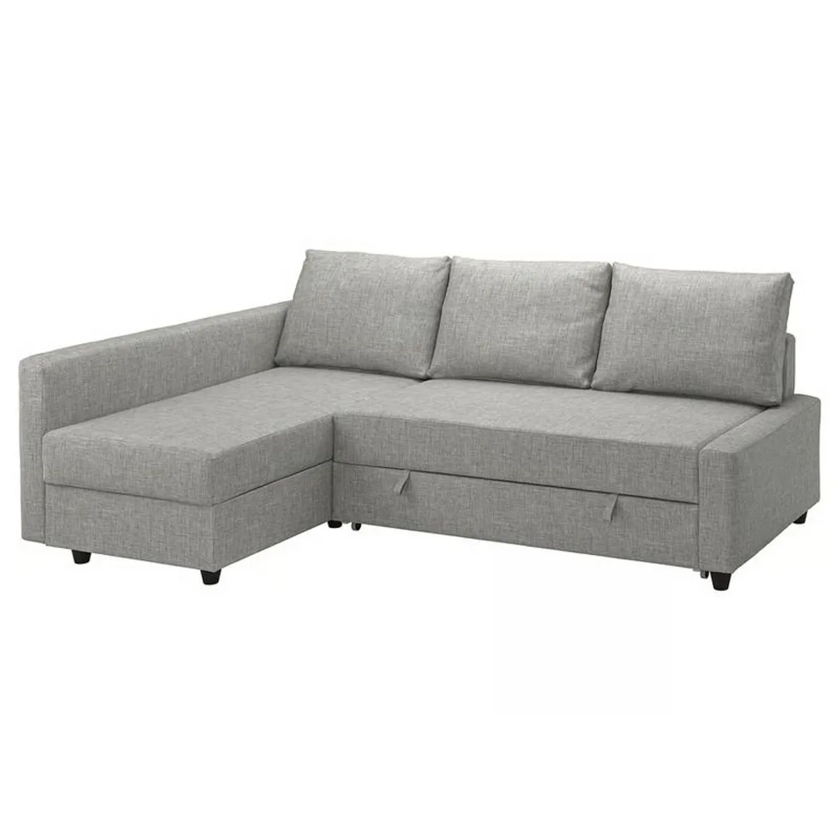IKEA 3-seat corner sofa bed with storage _ Beige - Image 2