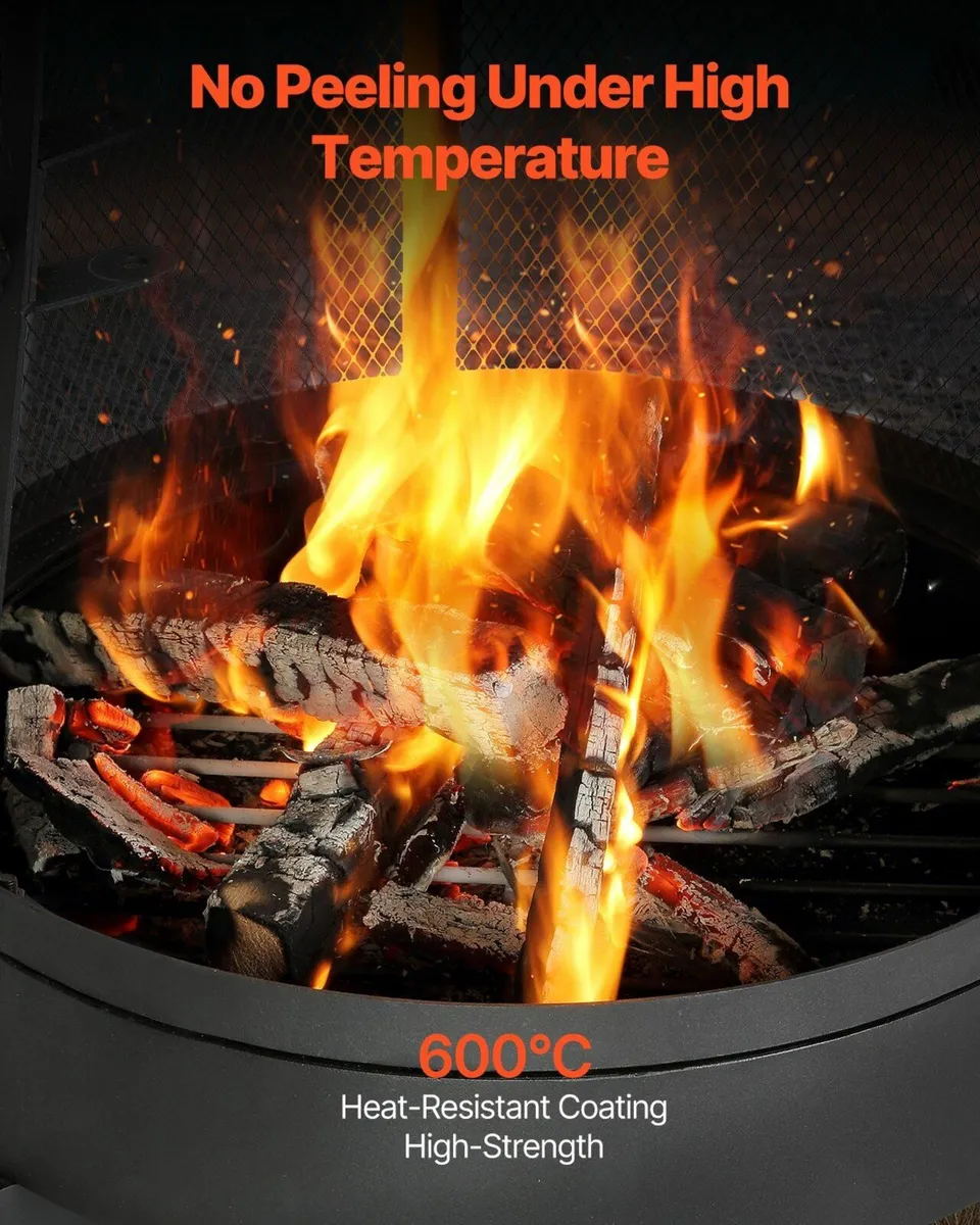 20 In Chiminea Outdoor Wood Burning Firepit - Image 3