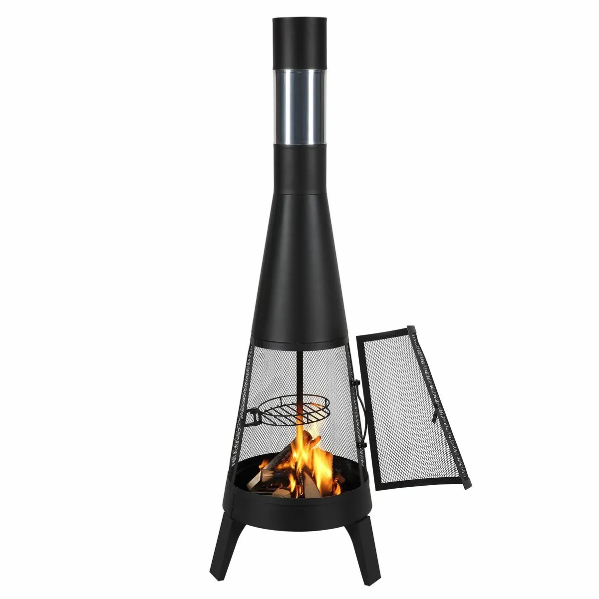 20 In Chiminea Outdoor Wood Burning Firepit - Image 1