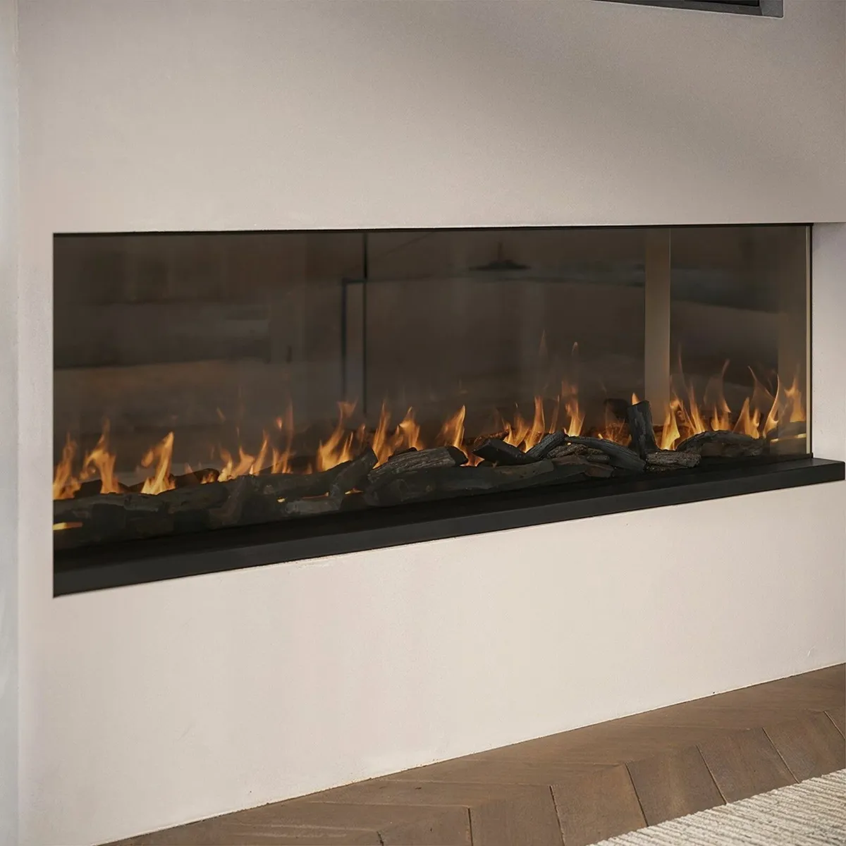 50inch WiFi Inset Electric Media Wall Fireplace - Image 2
